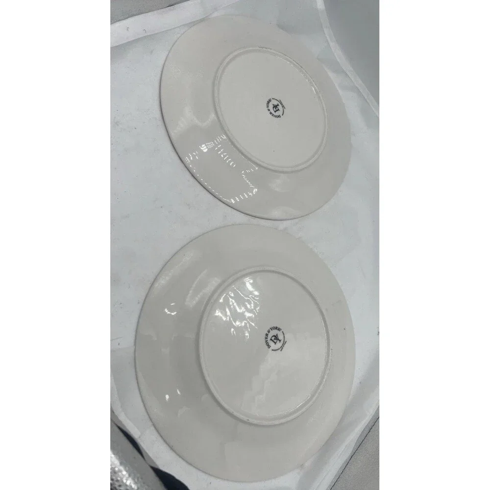 Dover & York Mediterranean Dinner Plates Set of 2 Colorful Spanish Ceramic